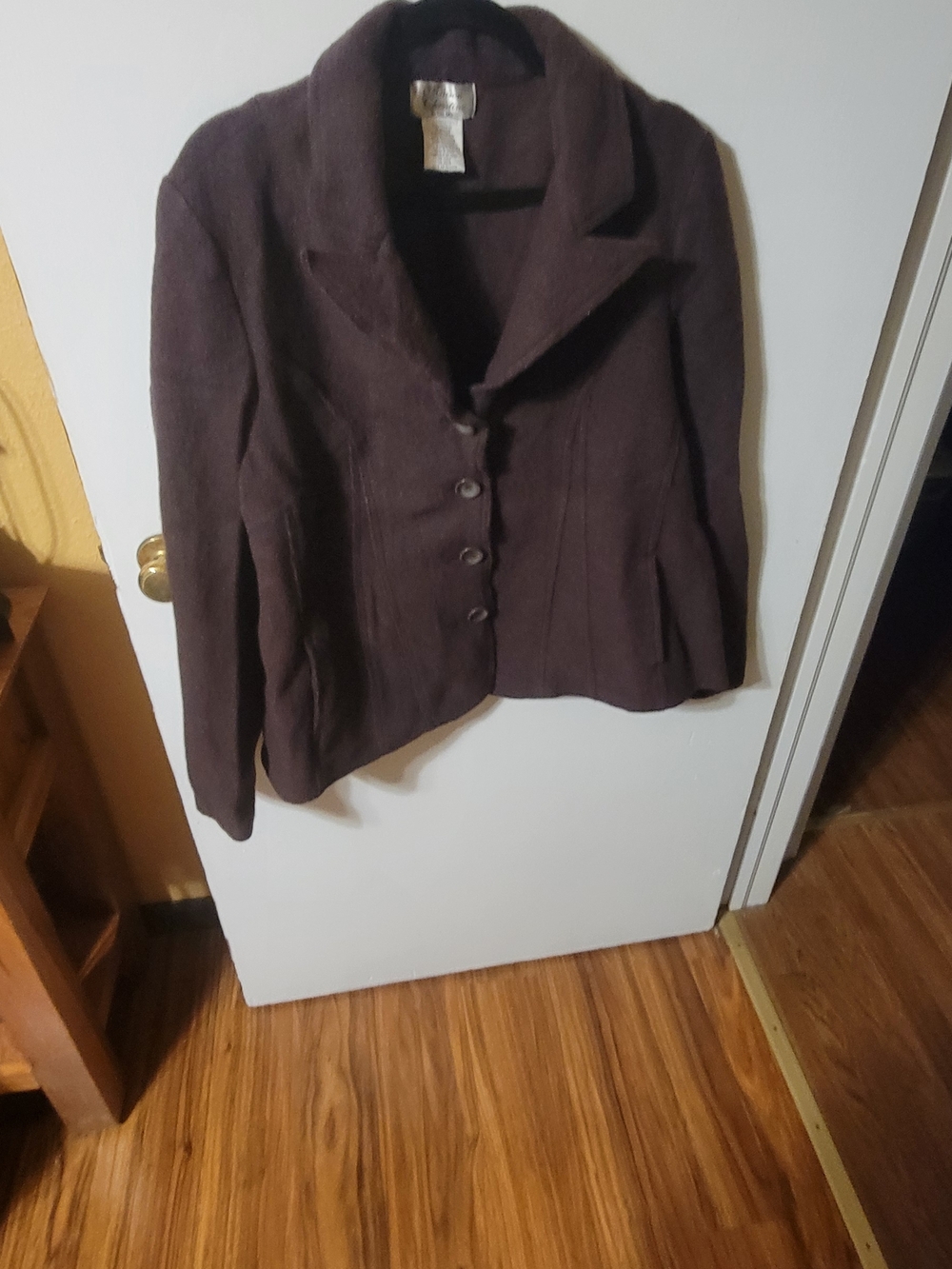 Tailored Brown Button-Front Blazer Jacket